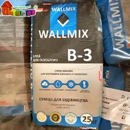 Клей для пено-, газобетона, газосилликата B-3 25 кг, ТМ WallMix
