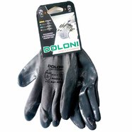 Перчатки TM DOLONI трикотаж с нитриловым покрытием, неполный облив, серые, арт. 4579