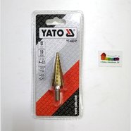 Свердло конічне східчасте титанове по металу HSS 4241, 4-22мм, 75 мм, YT-44741, YATO