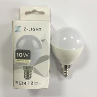 Лампа LED ZL1001, шар 10W 220V 850LM E14 4000K, TM Z-LIGHT
