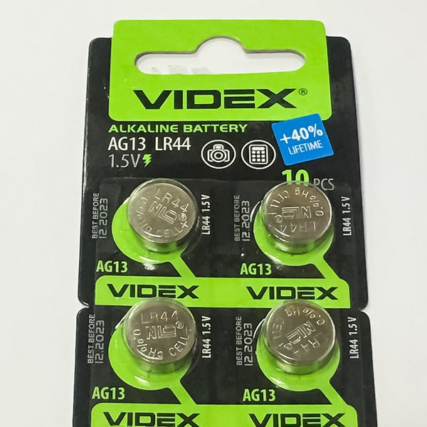 Батарейка часовая Videx AG 13 LR44 BLISTER