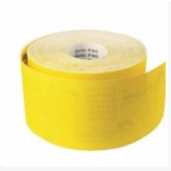 Шлифовальная шкурка Р150  на бумажной основе (жёлтая) 115 мм х 50 м, Бригадир