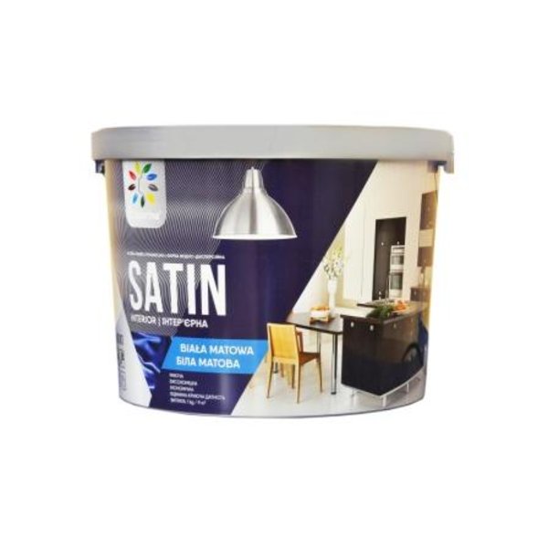 Фарба інтер'єрна SATIN 1 л глибокоматова, ТМ Colorina