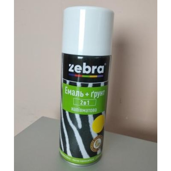 Грунт-емаль 2в1 ZEBRA №55 Жовтий 400 мл