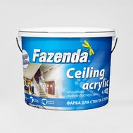 Краска интерьерная для потолка Ceiling acrilic 6,3кг, TM Fazenda