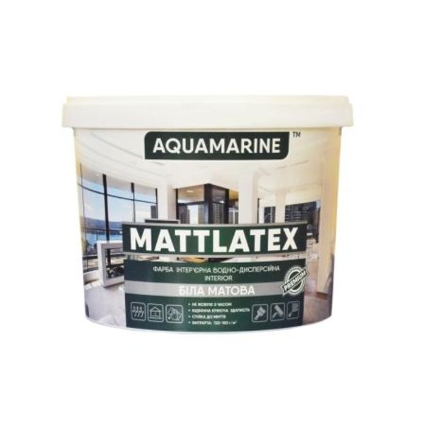 Фарба  інтер'ерна MATTLATEX Aquamarine 5л/7кг, ТМ Корабельная