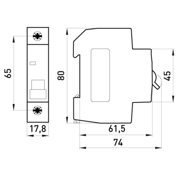 Выключатель автоматический 1р, 16А, C, 6кА new E-Next