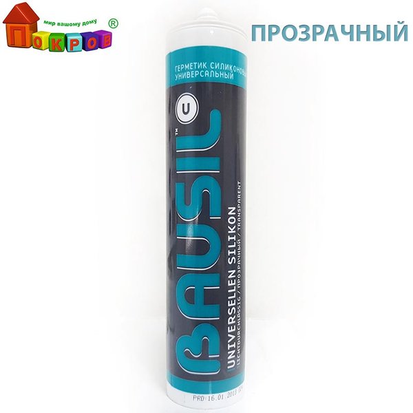 Герметик сіліконовий універсальний ПРОЗОРИЙ 310 мл, Bausil U