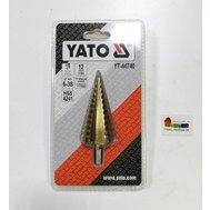 Свердло конічне ступінчасте по металу титанове HSS 4241 6-38 мм 105 мм, YT-44740, YATO