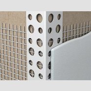 Уголок ПЛАСТИКовый перфорированный с арм. сеткой Valmiera 10х10 WHITE (1шт= 2,5м.п.)