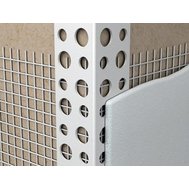 Уголок ПЛАСТИКовый перфорированный с арм. сеткой Valmiera 10х10 WHITE (1шт= 2,5м.п.)