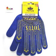 Перчатки TM TOTUS синие с точкой ПВХ 10 кл., 11 размер