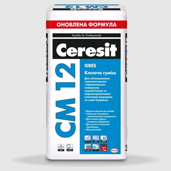 Клеевая смесь CM-12 для керамической плитки 25 кг (54), Ceresit