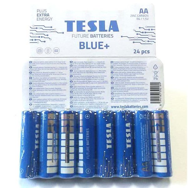 Батарейка TESLA BATTERIES AA BLUE+ (R06/SHRINK)