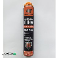 Піна монтажна ПРОфесійна Pro GUN 870 мл 75 л всесезон -10 С, ТМ Корабельная