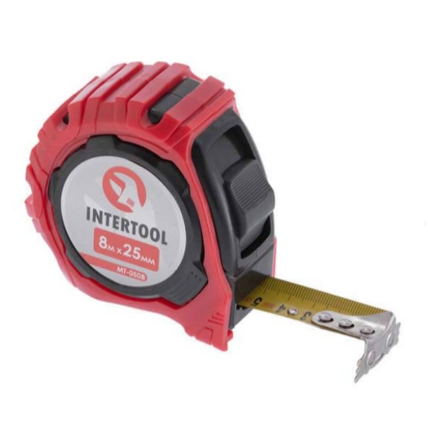 Рулетка с магнитом INTERTOOL 8м*25мм