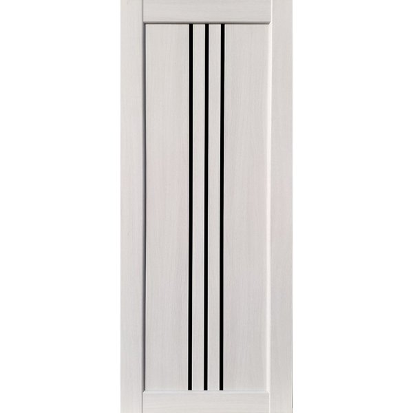 Дверне полотно колекці Liberty, Petra альба біла 600 скло чорне, KFD