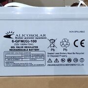Акумуляторна батарея Gel Alicosolar 6-GFM(G) 100 12V 100Ah для сонячної станції