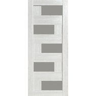 Дверное полотно коллекция Liberty Palmira  (цвет в ассортименте) стекло сатин белый 60