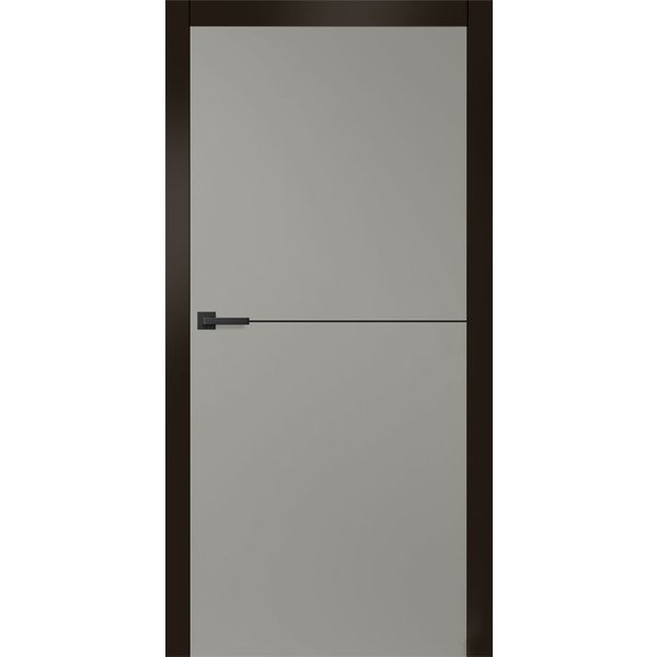 Двери межкомнатные ТМ HYGGE ERIS LUX 214 795*2000 Grey CPL с фрез под замок