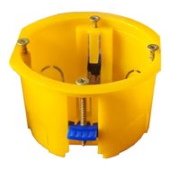 Коробка монтажна встановча під гіпс 68 мм жовта, КРЕТ
