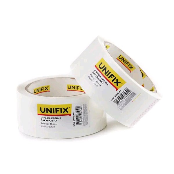 Скотч білий 45 мм 200 м UNIFIX