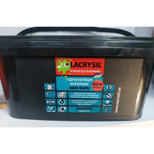 Мастика гидроизоляционная акриловая Lacrysil WaterBlock 3 кг