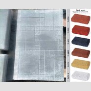 Плитка дорожная Кирпич с мозаикой 750х500х80мм, цветная (2,67шт. в м2)