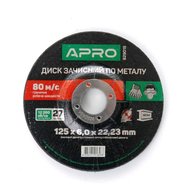 Диск зачисний по металу 125х6х22,22 мм, APRO