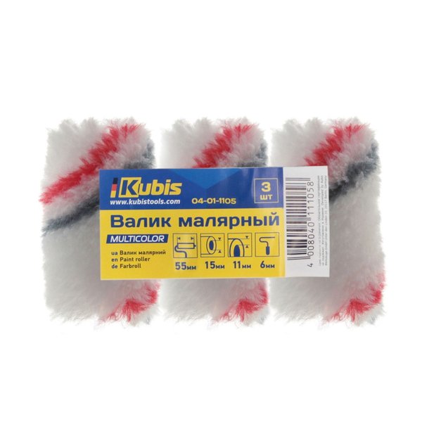 Мінівалик Multicolor 6  х 15 х 55 мм 04-01-1105 KUBIS