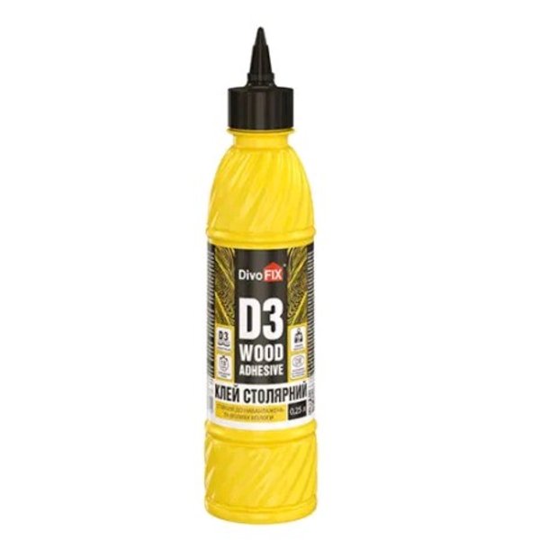 Клей столярний D3 професійний вологостійкий 250 г, Divo Fix