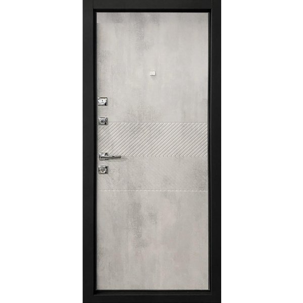 Двері вхідні мдф/мдф ПК-560 Q Оксід чорний/світлий (860L)