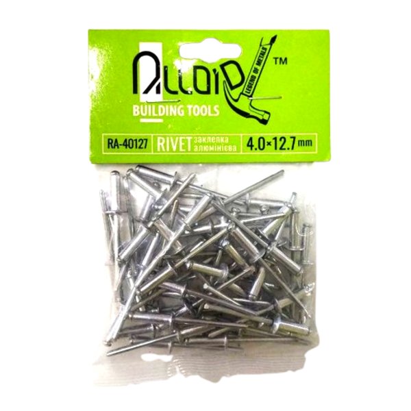 Заклепка алюмінієва 4,0 х 8,0 мм 50 шт, Alloid