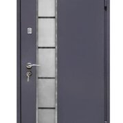 Двері вхідні мет (рал 7024)/мдф Galicia СБ Лайн 860 праві