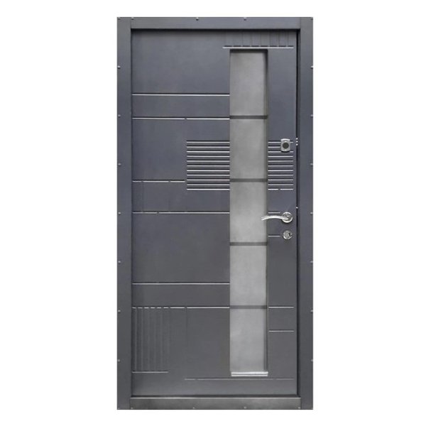 Двері вхідні мет (рал 7024)/мдф Galicia СБ Лайн 860 праві