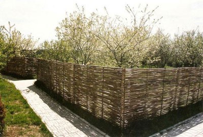 Забор — плетень из лозы — manikyrsha.ru